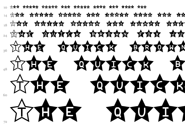 Estrellado TFB font waterfall